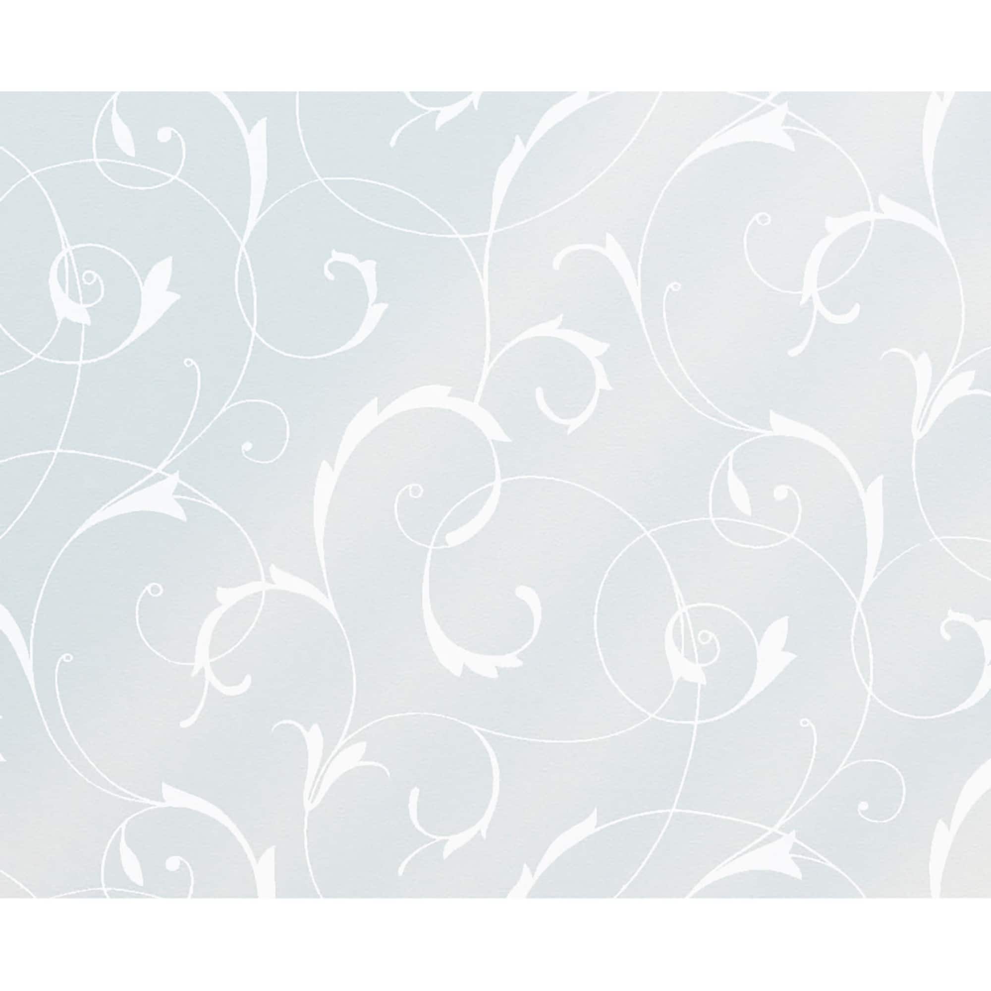 Brewster Scroll Flower Static Window Film